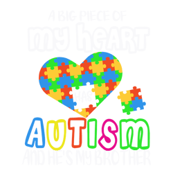 a big piece of my heart autism svg, autism svg, autism awareness svg, autism quote svg, au-some svg, autism mom svg