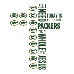 all i need little packers lot jesus cross svg digital download