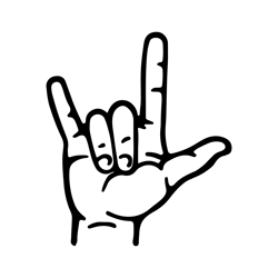 american sign language svg love sign svg digital download