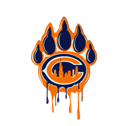 chicago bears paw dripping nfl team svg digital download