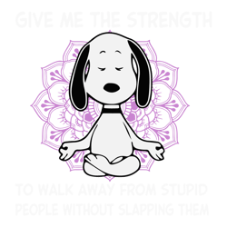 disney snoopy yoga give me the strength to walk away from stupid svg, disney svg, snoopy svg, strength svg, yoga svg