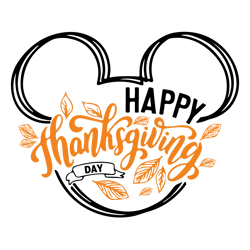 happy thanksgiving day mickey mouse svg digital file