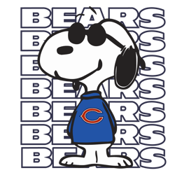 snoopy chicago bears fan svg chicago bears svg digital download