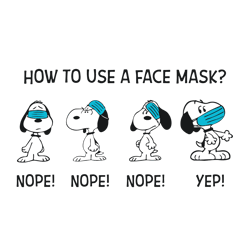 snoopy how to use a face mask svg, snoopy mask svg, snoopy dog svg, dog wear mask svg