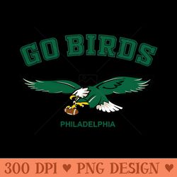 go birds vintage eagles philadelphia football est 1933 - png download library