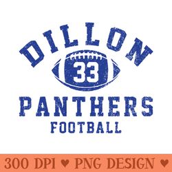 dillon panthers football 33 tim riggins vintage logo - png designs