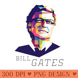 bill gates colorful geometric art - png download store