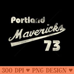 portland mavericks retro defunct baseball jersey - digital png art