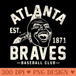 old style atlanta braves 2 by buck tee - vector png download