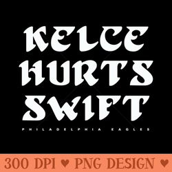 kelce x hurts x swift philadelphia eagles - png download bundle