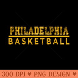 awesome basketball philadelphia proud name vintage beautiful team - png printables