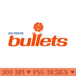 baltimore bullets retro defunct nba team fan art - png file download