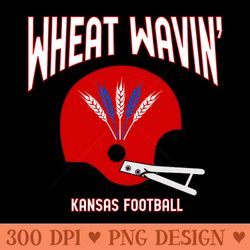wheat wavin ku football blue - vector png download