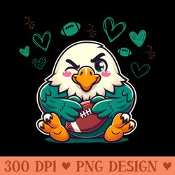 cute kawaii philadelphia eagles love - instant png download