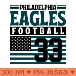philadelphia eagles 1933 american flag football - free png downloads