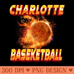 vintage basketball colorful charlotte beautiful name teams - png download bundle