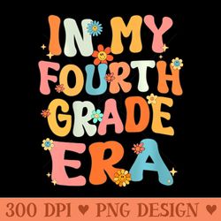 in my fourth 4th grade era groovy back to school teacher kid - transparent png