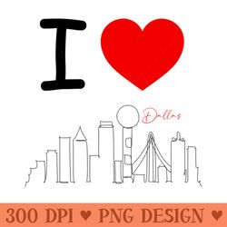 i heart dallas - png download pack