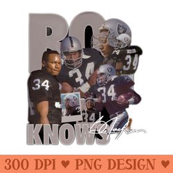 bo knows raiders vintage tee - premium png downloads