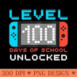 game level 100 days of school unlocked boys - png designs