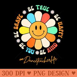 smiling happy face groovy daisy dance teacher life - png downloadable resources