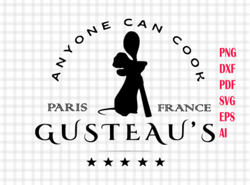 anyone can cook svg, digital download,kitchen decor,baking, decal, cooking,gusteau's,png,svg,jpg,png high resolution