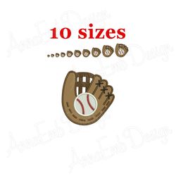 baseball glove embroidery design. baseball mitt embroidery design baseball glove mini. machine embroidery design.