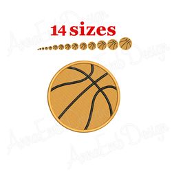 basketball embroidery design. machine embroidery design. mini basketball design. basketball filled stitch.