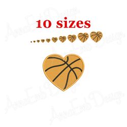 basketball heart embroidery design basketball embroidery design. machine embroidery design. mini basketball design. bask