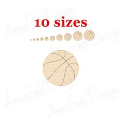 basketball embroidery design. machine embroidery design. mini basketball design. basketball sketch. sport embroidery des
