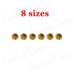 basketball embroidery design. machine embroidery design. mini basketball design. basketball border. sport embroidery