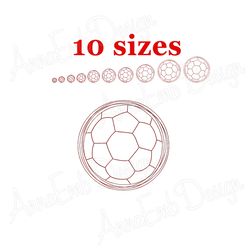 soccer ball embroidery design. machine embroidery design. mini soccer ball design. sport embroidery design.