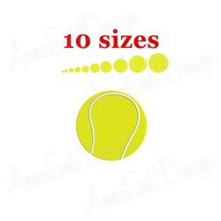 tennis ball embroidery design. mini tennis ball embroidery. tennis ball silhouette. machine embroidery. tennis ball