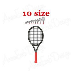 tennis racket embroidery design. machine embroidery designs. sport design. mini tennis racket. tennis embroidery.