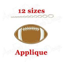 football applique embroidery design. machine embroidery design. mini football design. sport embroidery design.