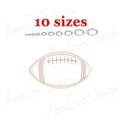 football embroidery design. machine embroidery design. mini football design. quilting embroidery. quilt block. football