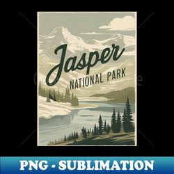 jasper national park vintage illustration - sublimation-ready png file