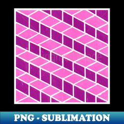pink steps geometric abstract acrylic painting - png transparent sublimation design