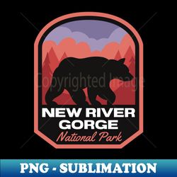 new river gorge national park bear - premium png sublimation file