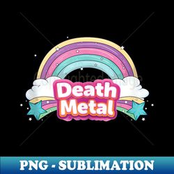 death metal funny cute rainbow rocker band - modern sublimation png file