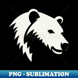 bear silhouette of a polar bear head - trendy sublimation digital download