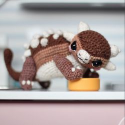 ankylosaurus bruno crochet pattern, crochet pattern, amigurumi tutorial pdf in english