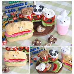 yummy bears crochet pattern, amigurumi food crochet pattern, amigurumi tutorial pdf in english