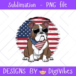 4th of july english bulldog png sublimation design, english bulldog png, usa flag png, bulldog png, independence day png