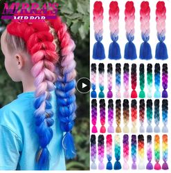 synthetic jumbo braiding hair extension 24" - heat resistant bulk hair - yaki texture jumbo braids - fake hair for girls