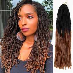 18 inch fake hair sister locs faux locs crochet hair extensions - for black women - synthetic faux locs crochet hair acc