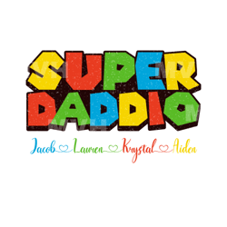 custom add kids name to color super daddio svg design | tshirt sublimation | custom fathers day svg | fun dad clipart |