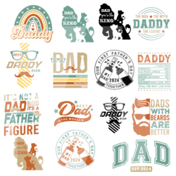 dad fathers day design bundle | variety dad svgs | cool 2024 dad svgs in color | sublimation | dad gift