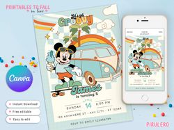 mickey mouse summer vibesy birthday invitation for girls, minnie twodles any age, minnie mouse editable