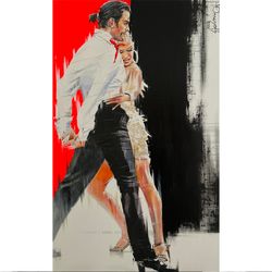 latino dance, latin american dancing, high-resolution digital file, the author's painting